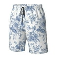 thumbnail image 4 of Wukai Maillot de Bain Imprimé Fleurs Roses avec Doublure de Compression Séchage Rapide Shorts de Sport avec Poche-3TG, 4 of 6