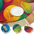 thumbnail image 4 of Colorful Circular Pattern Round Fitted Tablecloth with Elastic Edge,Dining Table Cover Waterproof,Outdoor Round Tablecloth for Camping,Dining,Indoor and Outdoor, 4 of 7