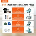 thumbnail image 2 of Heat Press Machine 15x15 in 5 in 1 with 30oz Tumbler Press T-Shirts Green, 2 of 7