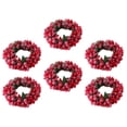 thumbnail image 3 of 6Pcs Christmas Candle Wreath Decorative Pillar Candleholder Boho Wreath for, 3 of 9