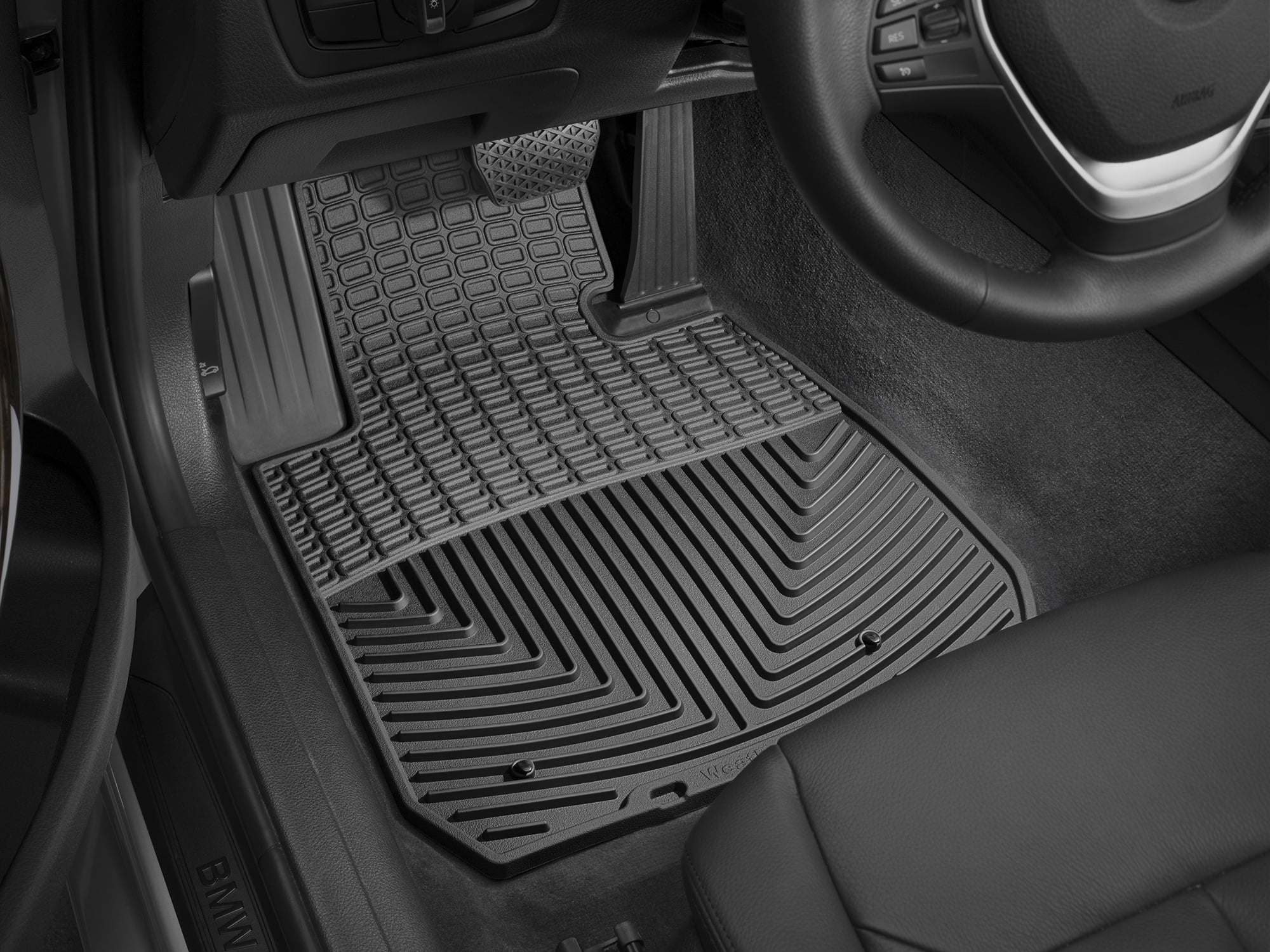 WeatherTech All-Weather Floor Mats compatible with BMW 328i, M235i, 228i, 3-Series Gran Turismo, M3, 328d - 1st Row (Driver & Passenger), Black