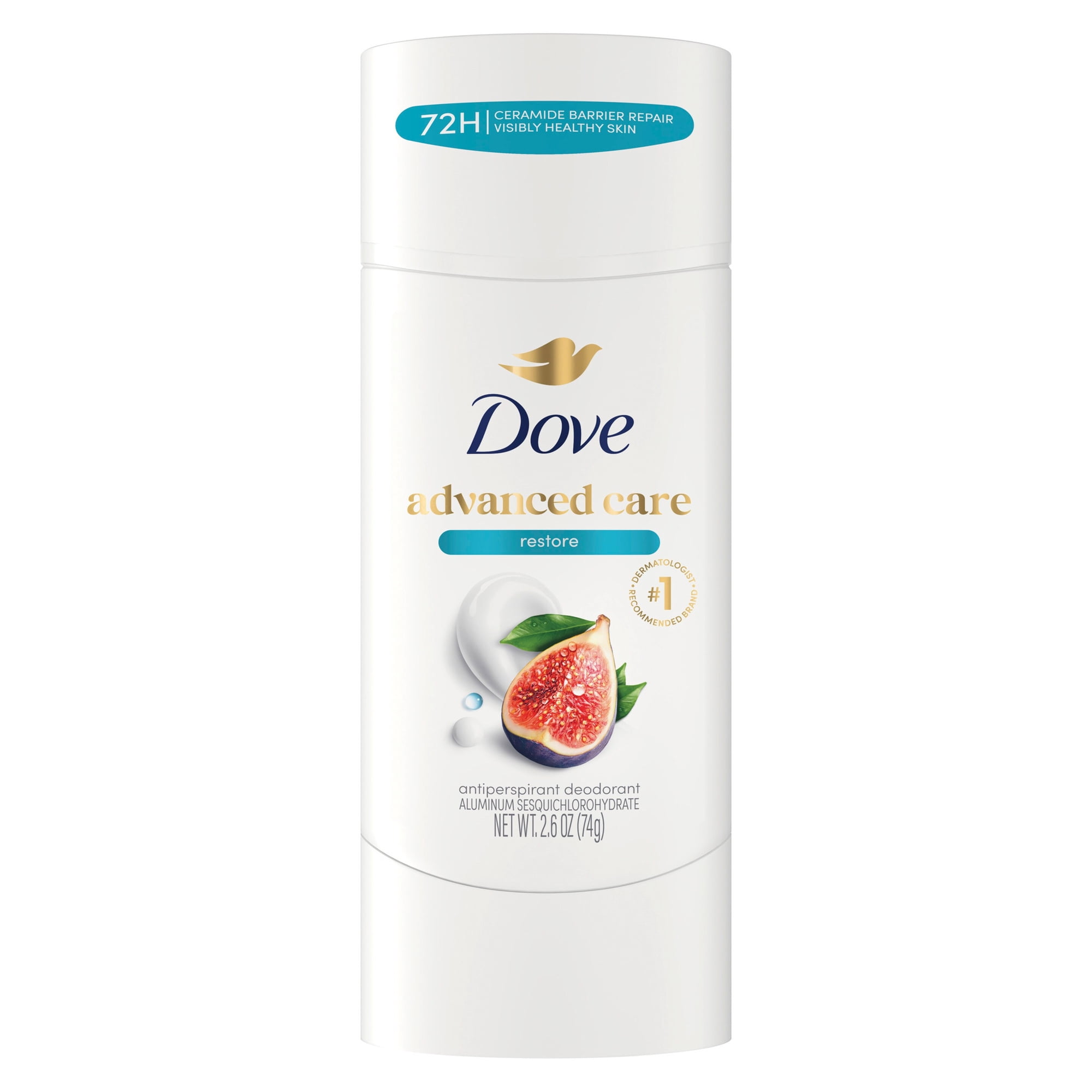 Dove Advanced Care Antiperspirant Deodorant Stick for Helping Repair Skin Barrier After Shaving, Restore With 72-Hour Sweat & Odor Protection, 2.6 oz