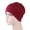 Wine Red, variant on Unisex Cotton Beanies Soft Sleep Cap for Hairloss Cancer Chemo for Men Women