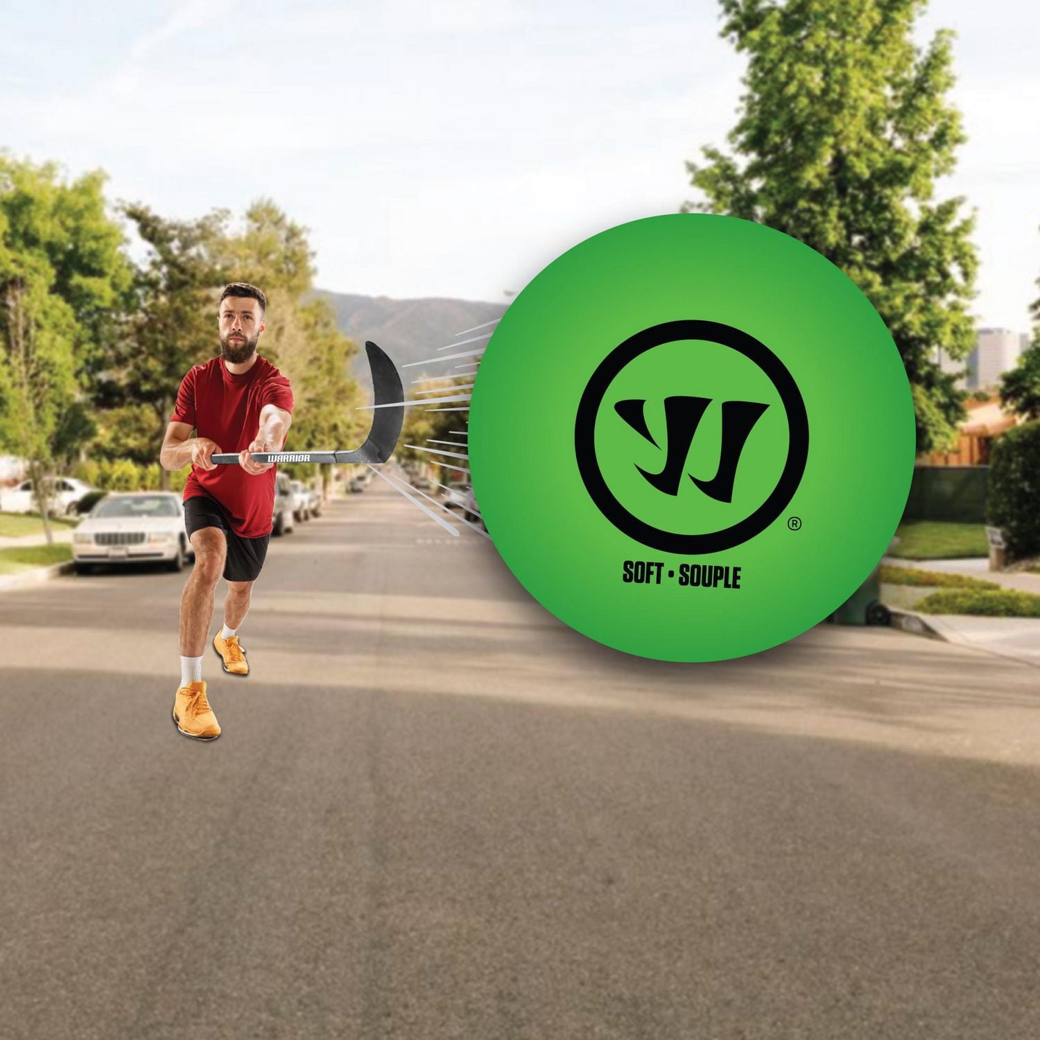 Warrior Street Hockey Balls - Assorted Colours, 2 5/8"