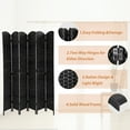 thumbnail image 5 of CL.HPAHKL Room Divider and Folding Privacy Screen, Woven Fiber Partition and Dividers Freestanding, Partition Room Dividers for Home Office Restaurant Bedroom, Black, 6 Panel, 5 of 7