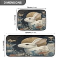 thumbnail image 4 of Kitchen Floor Mat 2 Sets Carpet Floor Mat Kitchen Mat Bathroom Mat Living Room Mat Bedroom Mat Absorbent Delicate Fabric No Ball White Rabbit under Moonlight, 4 of 7