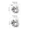 thumbnail image 4 of Adhesivos de pared con beso romántico de pareja, blanco y negro, 30 x 30 cm, 4 of 4