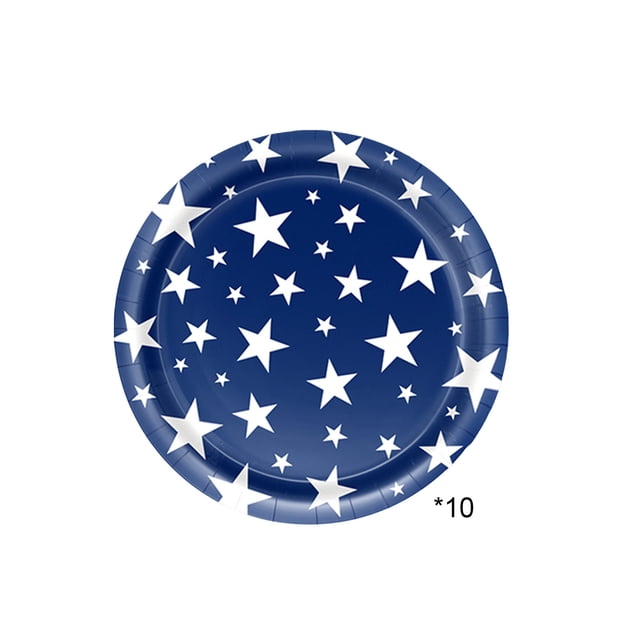 A 10 Piece American Flag Patriotic Paper Plates For Independence Day Party 9 Inch
