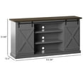 thumbnail image 5 of TwinStar Home Farmhouse TV Stand with Sliding Barn Doors for TVs up to 70", Antique Gray, 5 of 9