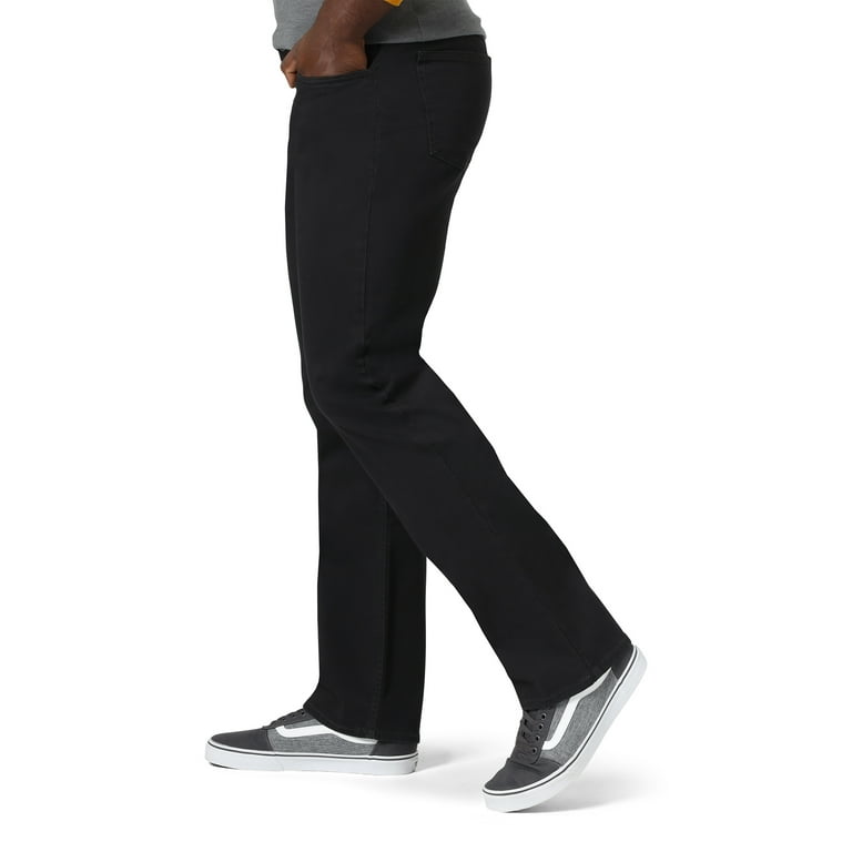 Straight-cut black pants