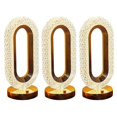 thumbnail image 1 of Oval Crystal Stand Table Lamp, LED Touch Night Light, Small Bedside Nightstand Table Lamp, Dimmable Glass Lamp, Murano Aesthetic Lamp, 1 of 5