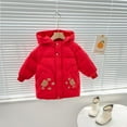 thumbnail image 4 of Esaierr Kids Baby Boys Girls Winter Cotton Coats Toddler Down Cotton Outwear Heavyweight Mid Length Hooded Warm Jackets for 2-6Y, 4 of 7