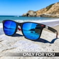 thumbnail image 4 of LINVO Men's Retro Polarized Sunglasses for Men  UV400 with Rivets for Fishing Hiking Driving-2 Pairs, 4 of 10