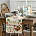 thumbnail image 5 of Smile Gobble Turkey Maple Leaves Thanksgiving Table Runner 13 x 72 Inch, 5 of 7