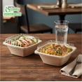thumbnail image 7 of [250 Pack] 32oz Compostable Square Container Eco Friendly Bowls with Lids - Square Bowl Tree Free Sugarcane Bagasse Meal Prep Bento Boxes Take Out Catering Microwavable Deep Container by EcoQuality, 7 of 7