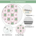 thumbnail image 4 of Cute Retro Pink Green Floral Checkered Funky Shower Curtain for Bathroom 72W*72H Inch Abstract Flower 70s Plaid Bathtub Decor Groovy Aesthetic Waterproof Polyester Fabric Set with 12 Hooks, 4 of 6
