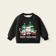 thumbnail image 4 of WhouRiu Little Girls' Sweatshirt Christmas Santa Warm Soft Tops Children Xmas Holiday Festive Cozy Loose Sweatshirts Black,Sized 6-7, 4 of 4