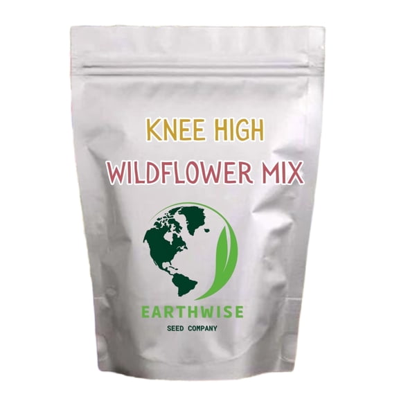 Earthwise Knee High Wildflower Meadow Blend, 1/4 lb Wildflower Seed Mix, Covers 250 sq ft, Pollinator & Bee-Friendly Flowers