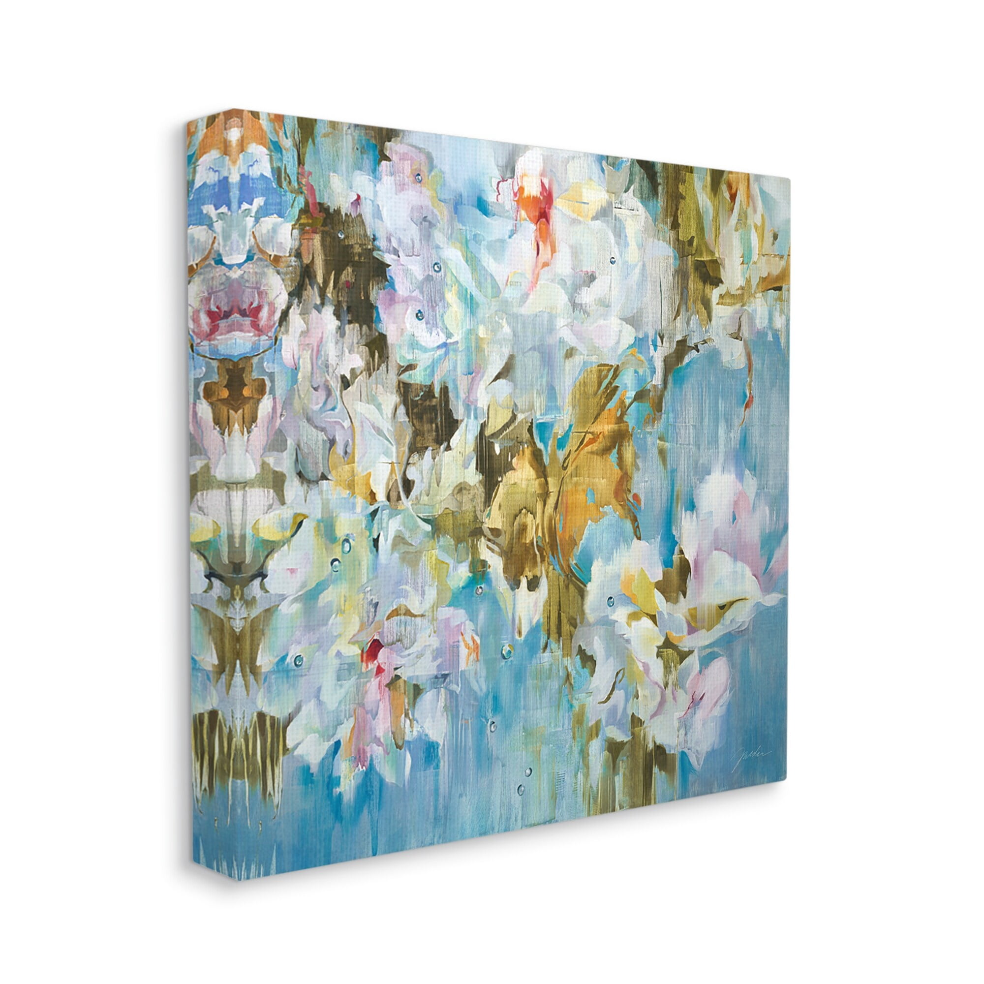 Stupell Industries Abstract Flower Blossoms Branches Nature White Petals Painting Gallery Wrapped Canvas Print Wall Art, Design by Liz Jardine