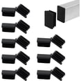 thumbnail image 1 of 16 Pack 1/2" x 1" Rectangular Tube End Cap Plastic Plugs, Rectangular Tubing Plug Inserts for Metal Tubing, Fences, Glide Protection from Chair Legs and Furniture, Durable Plastic Hole Plugs, Black, 1 of 8