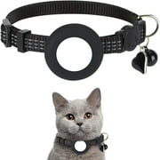 GoodTool Airtag Pet Collar with Bells Airtag Reflective Collar, Removable Safety Buckle Pet Collar Holder, Adjustable Collar Size, Fits Most Puppies, Kittens and Small Pets