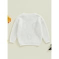 thumbnail image 5 of Baby Toddler Boys Girls Halloween Sweater, 0 3 6 9 12 18 24 Months 2T 3T Long Sleeve Crew Neck Ghost Winter Warm Knit Pullover Sweater Infant Clothes, 5 of 9