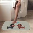 thumbnail image 4 of 1pc Cute Dachshund Dogs Absorbent Non-Slip Bathroom Thickened Flannel Rug Decor,Soft,Quick Drying,Suitable For Indoor/outdoor Use,Bathrooms,Bedrooms,Kitchens,Terrace,Laundry Rooms,16"x24", 4 of 9