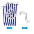 thumbnail image 3 of Uxcell Foot Hammock Under Desk, Adjustable Foot Rest Sling with Hooks Portable Desk Footrest, Blue White Style 1, 3 of 6