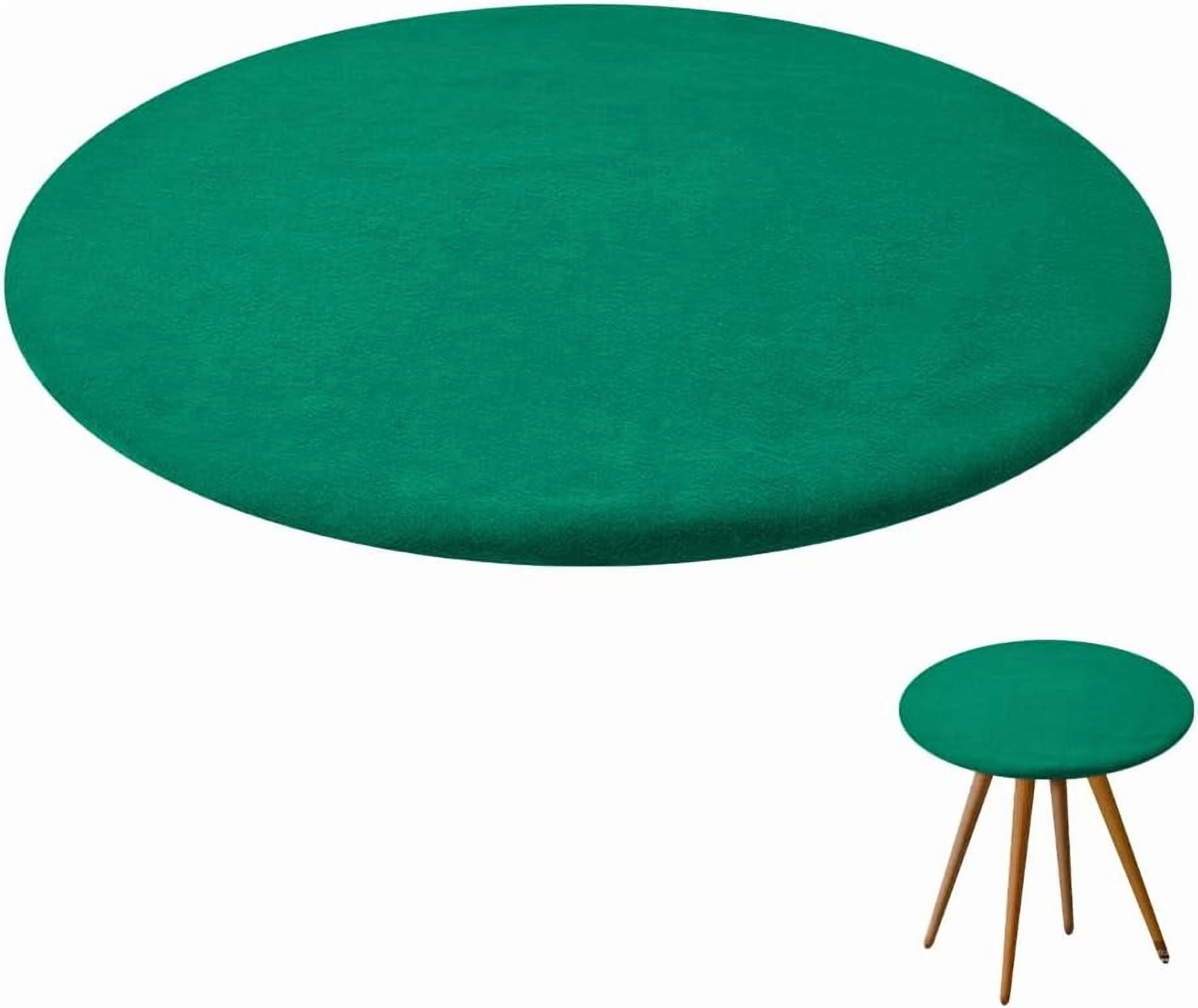 Filz-Tischabdeckung Für Kartenspiele – Runde Tischdecke Mit Gummizug, Durchmesser 91–122 Cm, Grün, 0,6 Cm