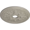 thumbnail image 3 of Ekena Millwork 23 5/8"OD x 4"ID x 1 1/2"P Rose and Ribbon Ceiling Medallion (Fits Canopies up to 4"), Hand-Painted Pearl White, 3 of 5