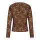 thumbnail image 3 of AUNVITO Women's Sheer Lace Long Sleeve Slim Fit Top Elegant and Sexy Style, 3 of 7