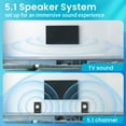 thumbnail image 3 of Acoustic Audio by Goldwood AA5171 5.1 Surround Sound Bluetooth Home Entertainment System (6 Speakers, 5.1 Channels, Black with Silver), 3 of 6