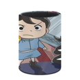 thumbnail image 3 of Ranking de Reyes-theme Cylinder Pen Holder Pencil Organizer with Flannel Lining PVC Leather Material Cardboard Base for study work 10*8CM, 3 of 6