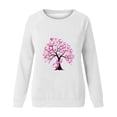 thumbnail image 4 of DeHolifer T-Shirts for Women Crewneck Long Sleeve Breast Cancer Print Fall Fashion Sweatshirt Pullover Tops White 2XL, 4 of 4