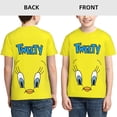 thumbnail image 3 of Looney Tunes Tweety Bird Cute Teen T-Shirt Crewneck Short Sleeve Double-Sided Print Summer Tee Shirts Top For Youth Boys Girls Children X-Large, 3 of 7