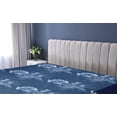 thumbnail image 5 of Ambesonne Petunia Artwork Fitted Sheet, Winter Floral Art, Twin Size, Dark Lavender Pale Blue, 5 of 5