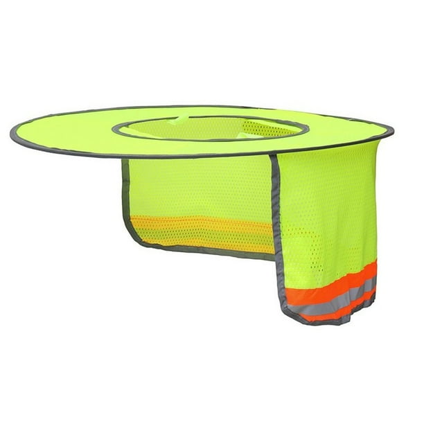 A-SAFETY Chapeau De Sport Réfléchissant Pour Le Cou, Unisexe, évacuation De L'humidité, Haute Visibilité, Jaune (chapeau De Soleil Avec Nu), Taille Unique