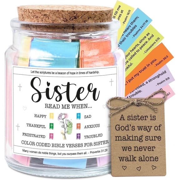 NewEleven Sister Birthday Gifts - Bible Jar Read This When 11oz Glass