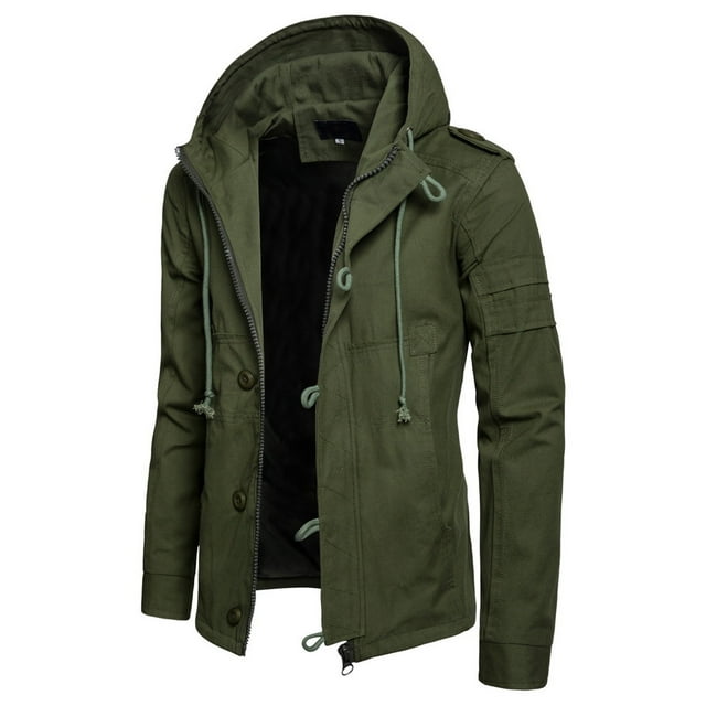 CEHVOM Cardigan à Capuche Décontracté pour Hommes avec Boutons à Fermeture Éclair et Poches