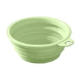 thumbnail image 3 of Silicone Collapsible Dog Bowls & Cat Bowls, BPA Free Dishwasher Safe Portable Travel Bowls with 2 Practical Carabiners, Foldable Food Water Feeding Dishes for Dogs Cats(Green,16*16), 3 of 10