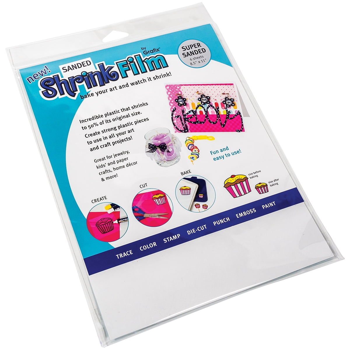 Shrink Film 8.5"X11" 6/PkgSuper Sanded Walmart Canada