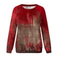 thumbnail image 3 of miqiqism Vintage Sweatshirts for Women Trendy Long Sleeve Shirts Juniors Comfy Crewneck Loose Blouses Casual Pullover Tee Sweatshirt Tops Fall Tunic Clothes 2024,R#07_Red,XX-Large, 3 of 3