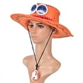 thumbnail image 6 of Anime Portgas·D· Ace Cowboy Hat Cosplay Hats Pirates Cap Suede CostumeA KyA PAL, 6 of 10