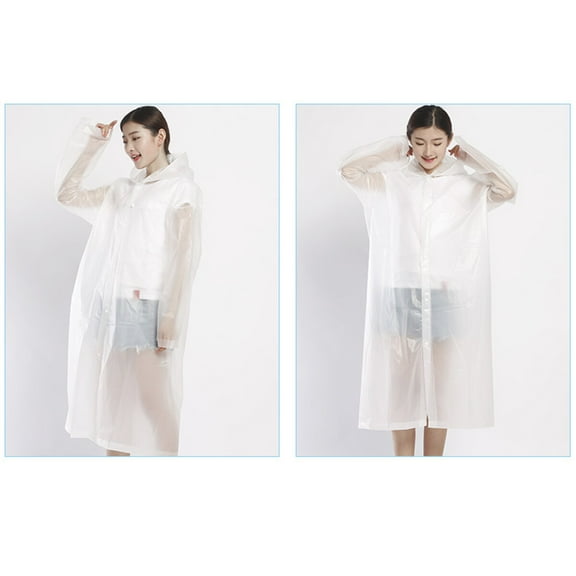 Raindrops Waterproof Jacket Camping Hiking Raincoat Travel 132.00X80.00X0.20CM White