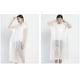 thumbnail image 3 of Poncho de lluvia impermeable portátil unisex perfecto para senderismo o camping (blanco transparente), 3 of 5