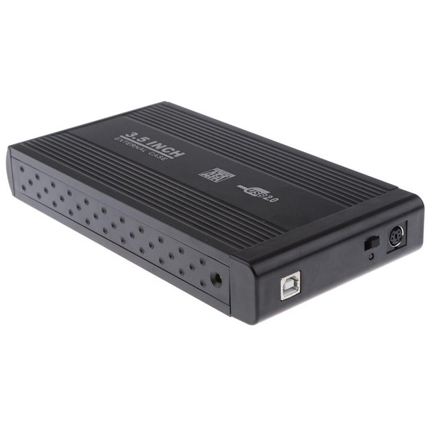 Estuche externo duro Desktop 3.5 '' DE USB2.0 BLK Negro Baoblaze Caja de la caja del disco duro
