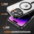 thumbnail image 3 of Decase Magnetic Case for iPhone 14 Pro Max,Compatible with Mag-safe,Military-Grade Protection,Slim Stylish Non-Yellowing Shockproof Case for iPhone 14 Pro Max,Clear Anti-Scratch Back Cover,Black, 3 of 6