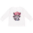 thumbnail image 3 of Inktastic Soccer Raccoon Girls Long Sleeve Toddler T-Shirt, 3 of 5
