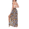 thumbnail image 3 of Women Sarong Wraps Pumpkin Skeleton Halloween Swimsuit Beach Pareo Bikini Coverups Skirt L, 3 of 7