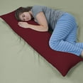 thumbnail image 5 of Crescent Multiple Colors – Burgundy and Black Body Pillowcase- 100% Cotton 200 Thread Count 21"x 54", 5 of 5